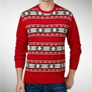 Weatherproof Vintage Fair Isle Men’s Pullover Long-Sleeve Sweater